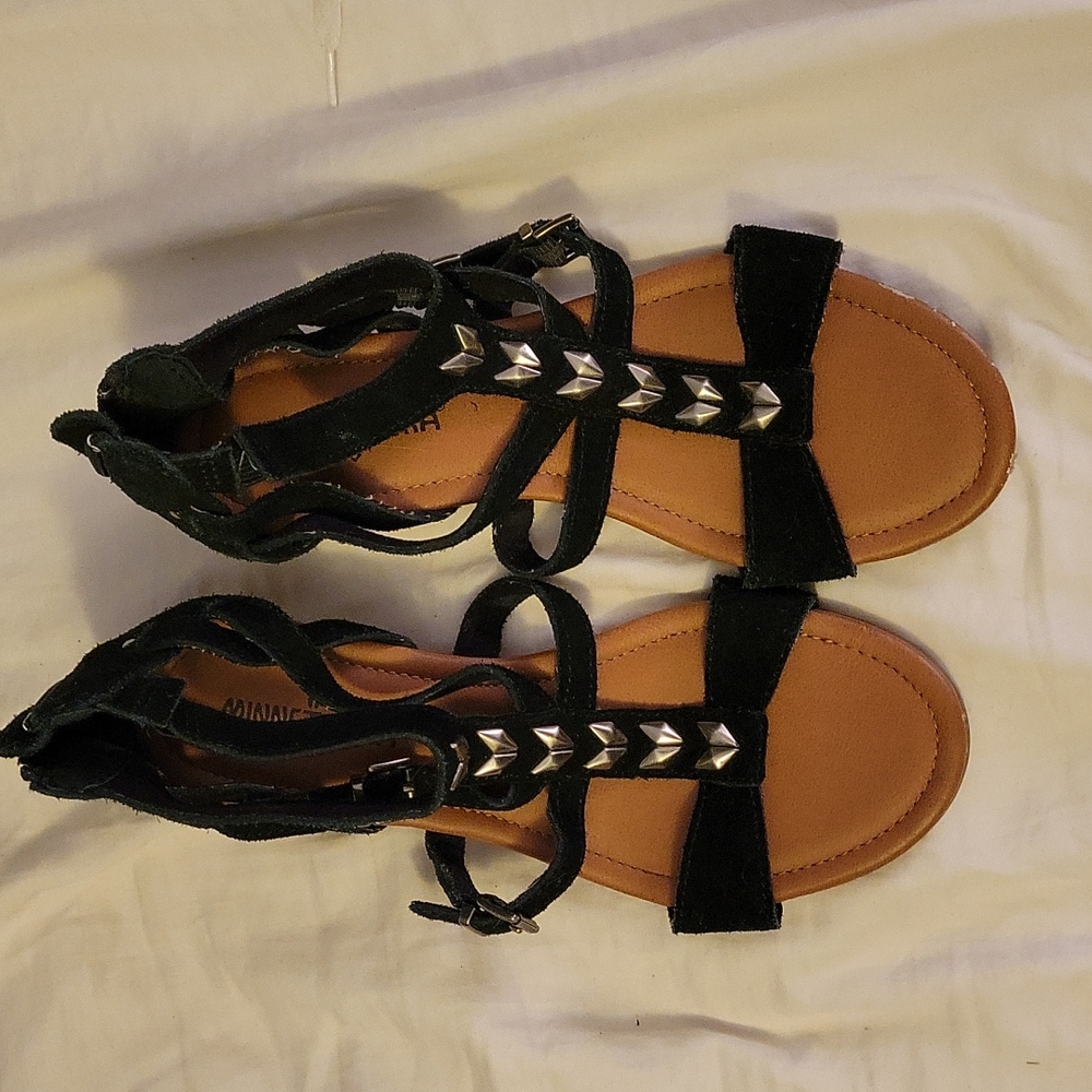 Minnetonka wedge suede sandals